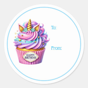 Adesivos de Etiqueta de Presente de Cupcake de Ani