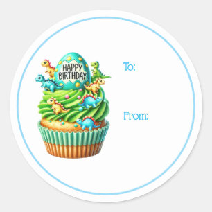 Adesivos de Etiqueta de Presente de Cupcake de Ani
