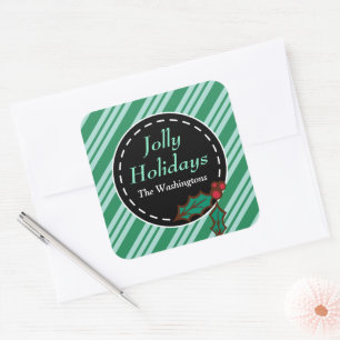 Adesivos de Etiqueta de Presente de Doces de Natal