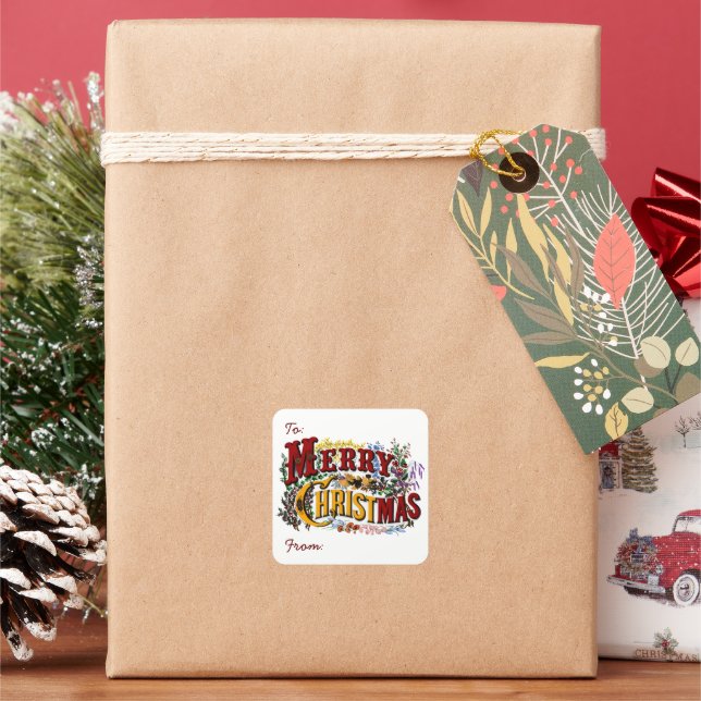Adesivos de etiqueta de presente de Natal (Feriado)