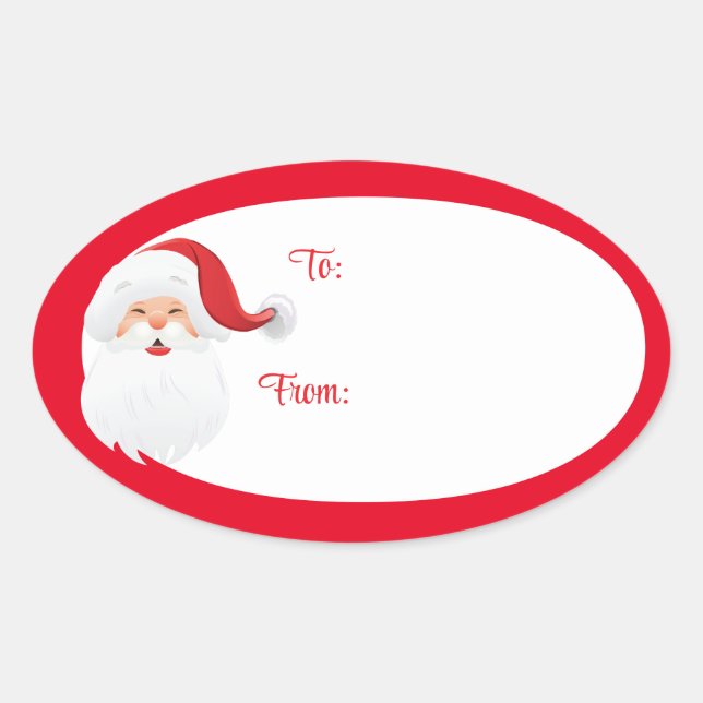 Adesivos de Etiqueta de Presente de Natal - Papai  (Frente)