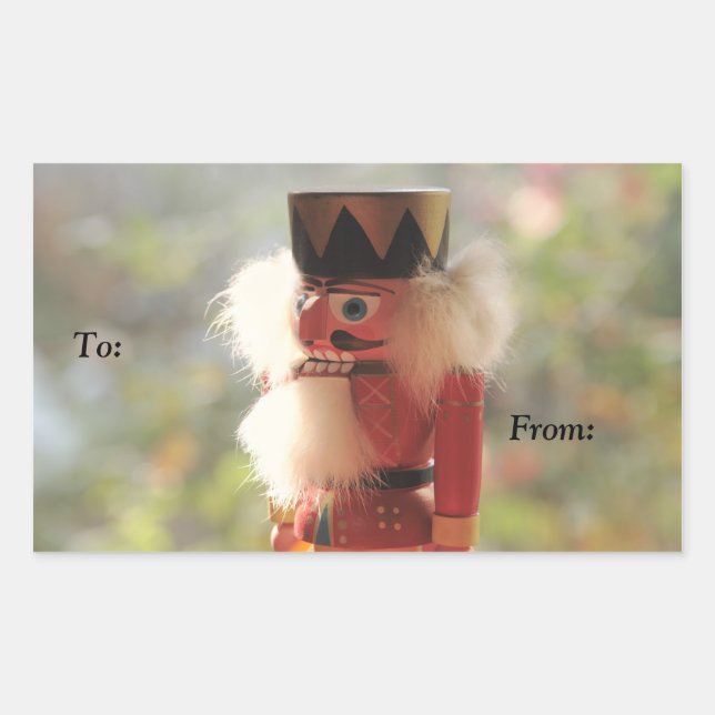 adesivos de etiqueta de presente de nutcracker (Frente)