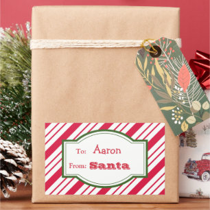 Adesivos de Etiqueta de Presente de Papai Noel