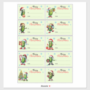 Adesivos de Etiqueta de Presente de Pepino de Nata