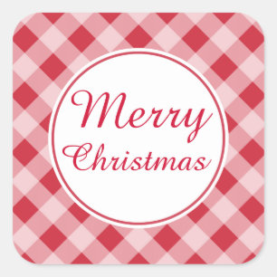 Adesivos de Etiqueta de Presente Vermelho Natal Pa