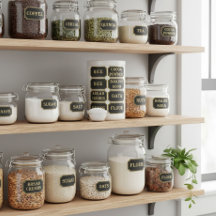 Adesivos de etiqueta para despensa Preto e Dourado