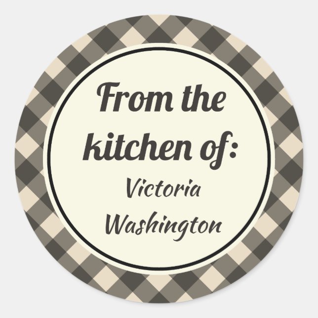 Adesivos de Etiquetas Personalizadas de Cozinha Rú (Frente)