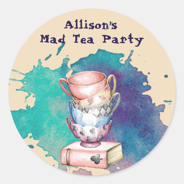 Adesivos de eventos do Tea Party (Frente)