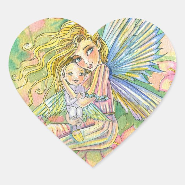 Adesivos de Fada da Nova Mamãe Bebê (Frente)