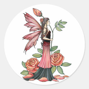 Adesivos de Fada Rosa de Fogo