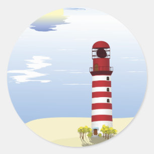 Adesivos de Farol Vermelho e Branco