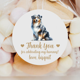 Adesivos de Favor de Casamento de Cachorro Pastor 