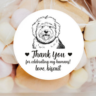Adesivos de Favor de Casamento de Cachorro Persona