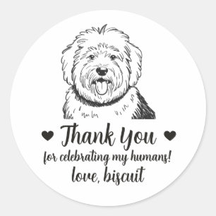 Adesivos de Favor de Casamento de Cachorro Persona