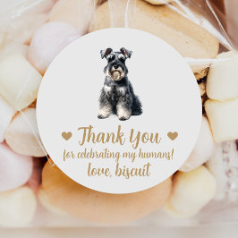 Adesivos de Favor de Casamento de Cachorro Schnauz