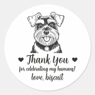 Adesivos de Favor de Casamento de Cachorro Schnauz