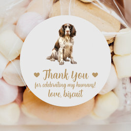Adesivos de Favor de Casamento de Cachorro Spaniel