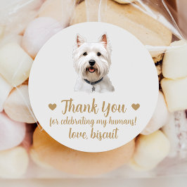 Adesivos de Favor de Casamento de Cachorro Terrier