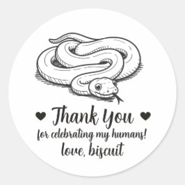 Adesivos de Favor de Casamento de Cobra de Estimaç