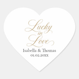 Adesivos de Favor de Casamento Lucky in Love Selo 
