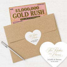Adesivos de Favor de Casamento Para Riqueza ou Pob
