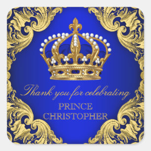 Adesivos de Favor de Chá de Bebê Príncipe