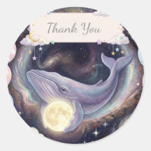 Adesivos de Favor de Chuveiro de Bebê Lua Celestia