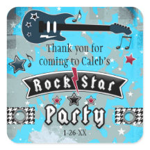 Adesivos de Favor de Festa de Aniversário de Guita