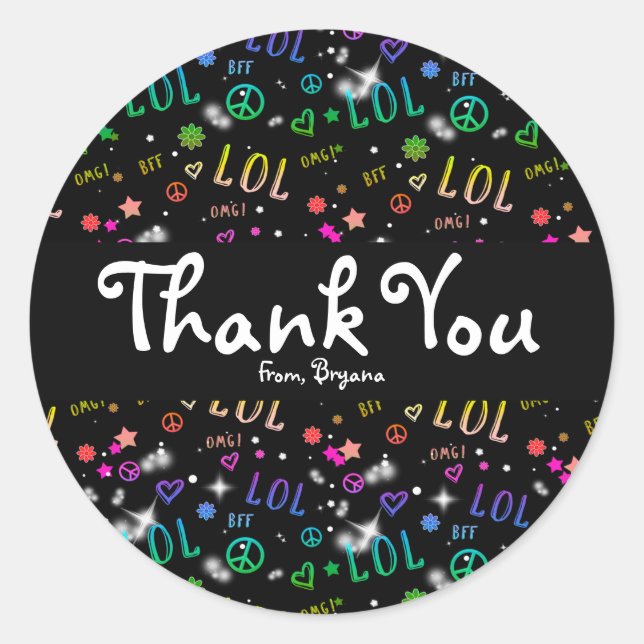 Adesivos de Favor de Festa de Aniversário LOL Arco (Frente)