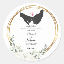 Adesivos de favor de Nikkah