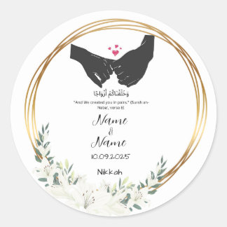 Adesivos de favor de Nikkah