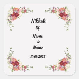 Adesivos de favor de Nikkah