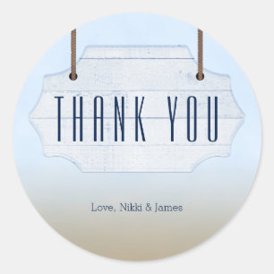 Adesivos de Favor de Sinal de Madeira Branco para 