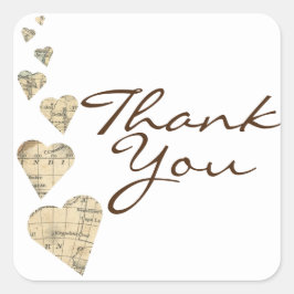 Adesivos de Favor em Forma de Coração de Mapa Anti