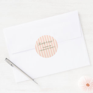 Adesivos de Favor Listrados Rosa e Verde Prontos p