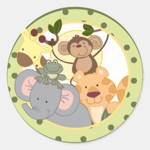 Adesivos de Favor Safari na Selva Decoração