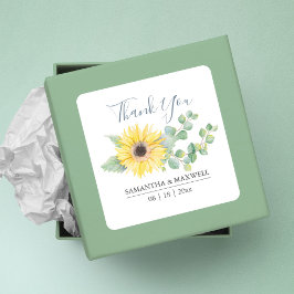 Adesivos de Favorito de Girassol Amarelo Aquarela