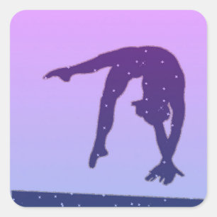 Adesivos de feixe de ginástica roxos