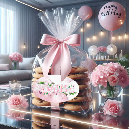 Adesivos de Felicitações Rosa Floral