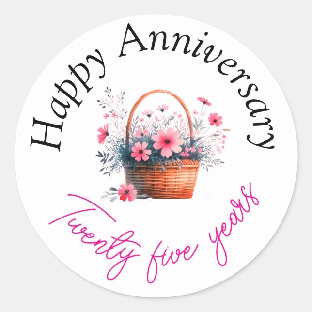 Adesivos de feliz aniversário  (Frente)