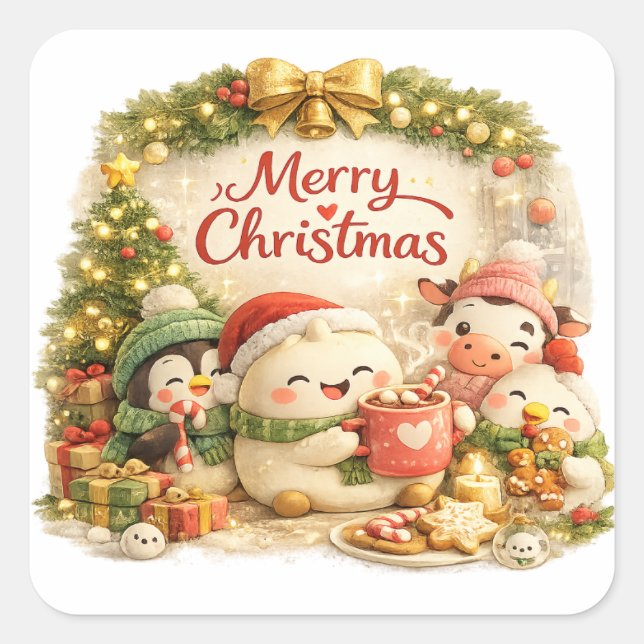 Adesivos de Feliz Natal  (Frente)