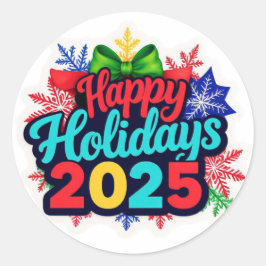 adesivos de feriados felizes 2025