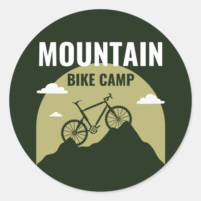 Adesivos de férias de ciclismo de montanha (Frente)