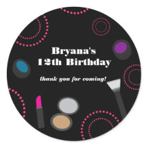 Adesivos de Festa com Maquiagem Preta com Redemoin