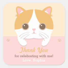 Adesivos de festa de aniversário Obrigado Kitty ga