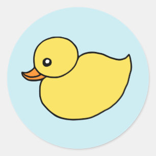 Adesivos de festa de patinho amarelo fofo bebê
