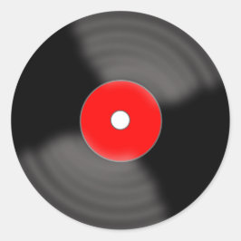 Adesivos de festa de vinil retrô vermelho
