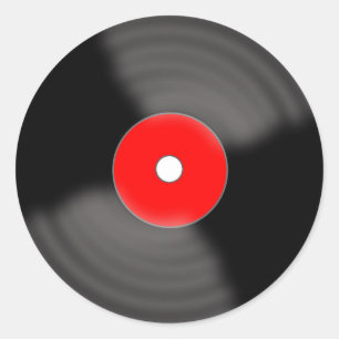 Adesivos de festa de vinil retrô vermelho