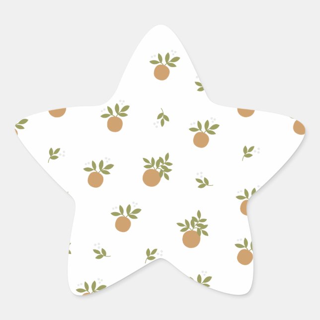 Adesivos de festa Laranja Little Cutie (Frente)