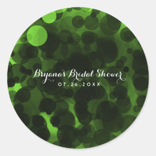 Adesivos de Festa Modern Chic Pontos Verde e Preto